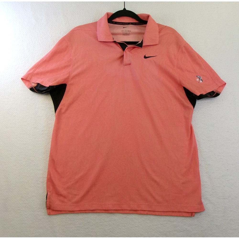 Nike‎ Tiger Woods Collection Dri-FIT ADV Golf Polo Salmon Pink Mens M DH0711-668